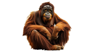 orangutan riposo con calma nel un' naturale ambientazione png