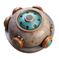 vibrant traditional Living Machine Prototype Top View Isolated Element professional png