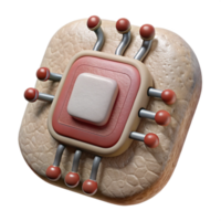 beautiful abstract Living Tech Implant with Biometric Scanner Cutout Element high resolution png