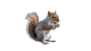 Squirrel enjoying a snack in a natural setting png