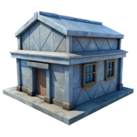 extraordinary minimalist Low Poly Vr Building with Grey Walls Transparent Background png