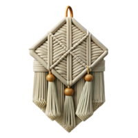 magnificent modern Macrame Wall Decor with Geometric Pattern Isolated Element high resolution png