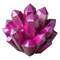 vibrant contemporary Magenta Crystal Structure Cutout Element professional png