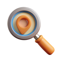 vibrant artistic Magnifying Glass Icon Transparent Background Side View authentic png