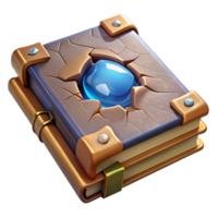 wonderful modern Magic Spellbook Through Cracked Tabletop Transparent Background original png