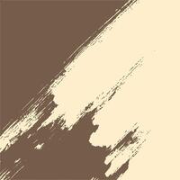 Abstract Brown Paint Brush Stroke on Cream Square Background vector