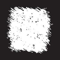 Square Black Slanted Brush Stroke Rough Frame Background with White Empty Space vector