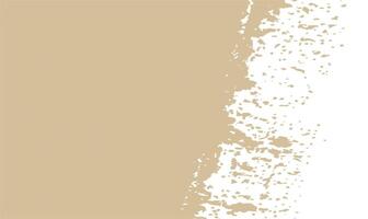 Abstract Cream Paint Brush Stroke on White Isolated Horizontal Background vector