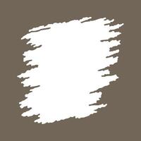 Minimalist Square Brown Slanted Brush Stroke Rough Frame Background with White Copy Space vector