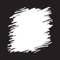Square Black Slanted Brush Stroke Rough Frame Background with Clean White Copy Space vector