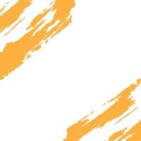 Abstract Yellow Paint Brush Stroke on White Square Background vector
