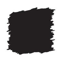 Abstract Square Black Slanted Brush Stroke Rough Frame Background with Copy Space vector