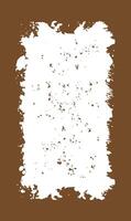 Vertical Abstract Brown Rustic Rough Frame Background Vintage Retro Style with White Empty Space vector