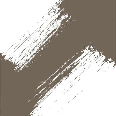 Abstract Brown Painbrush Paint Brush Stroke on White Square Background
