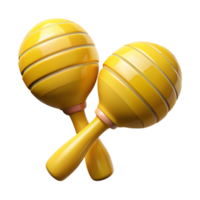 serene rustic Maracas Shaking Pair Yellow Cutout png