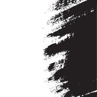 Simple Abstract Black Paint Brush Stroke on White Square Background vector