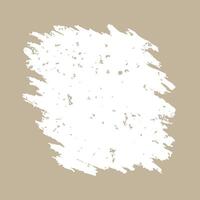 Simple Square Cream Slanted Brush Stroke Rough Frame Background with White Copy Space vector