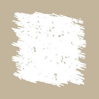 Square Cream Slanted Brush Stroke Rough Frame Background with White Copy Space vector