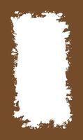 Vertical Abstract Brown Rustic Rough Frame Background Vintage Retro Style with White Blank Space vector