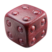 stunning traditional Maroon 3d Printed Dice Isolated authentic png