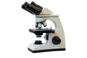 High quality laboratory microscope with multiple lenses png