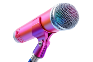 Colorful microphone with vibrant design and dynamic look png