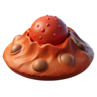 beautiful artistic Mars Dune Landscape Isolated with Red Sand genuine png