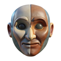 magnificent abstract Mask with Two Faces Drama Cutout detailed png