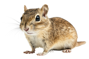 Small rodent with large eyes exploring its surroundings png