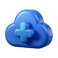 magnificent modern Medical Data Cloud Storage Icon Blue Transparent high resolution png