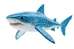 Colorful shark model with a transparent background png