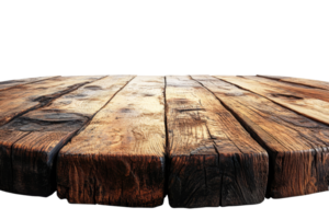 Rustic wooden surface with a transparent background png