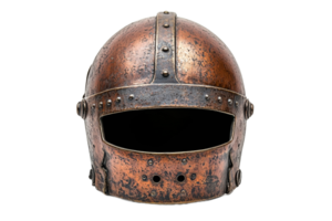 Historical copper helmet from medieval times png