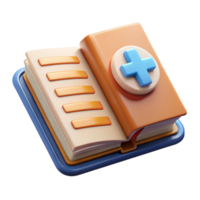 elegant abstract Medical Record Book Open Transparent Background high resolution png