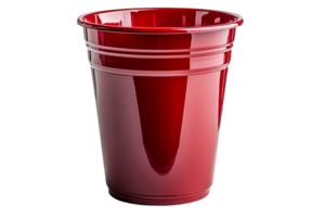 Red cup on transparent background for multiple uses png