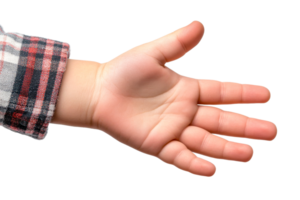 Childs open hand extended for a friendly gesture png