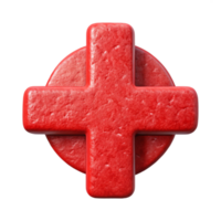 elegant artistic Medical Symbol Plus Sign Red Isolated Element authentic png
