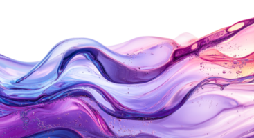 Colorful abstract waves with smooth curves and bubbles png