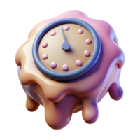 stunning creative Melting Clock Soft Texture Transparent Background authentic png
