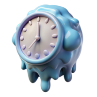 stunning traditional Melting Clock Soft Texture Transparent Background detailed png