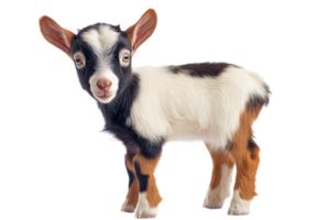Cute goat standing on transparent background png