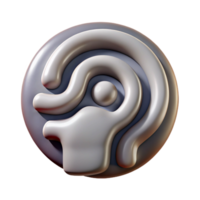 dramatic vintage Mental Flexibility Icon Transparent Background with Curved Lines high resolution png