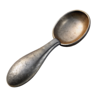 serene minimalist Metal Spoon Utensil Cutout Element high resolution png