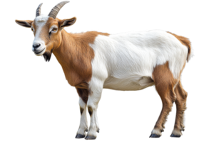 Goat standing on a transparent background with unique coat png