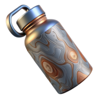 elegant classic Metal Water Bottle with Handle Side View Cutout professional png
