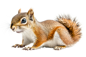 Cute squirrel posing on a transparent background png