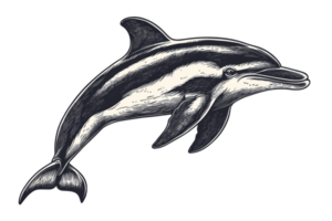 Dolphin swimming gracefully in open water png