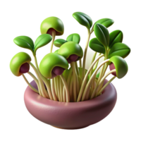 impressive classic Microgreens Sprouts Close Up Isolated exclusive png