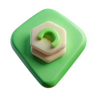 impressive abstract Microlearning Module Icon Green Gradient Cutout genuine png