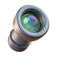 elegant vintage Microscope Lens Top View Isolated on Transparent Background genuine png